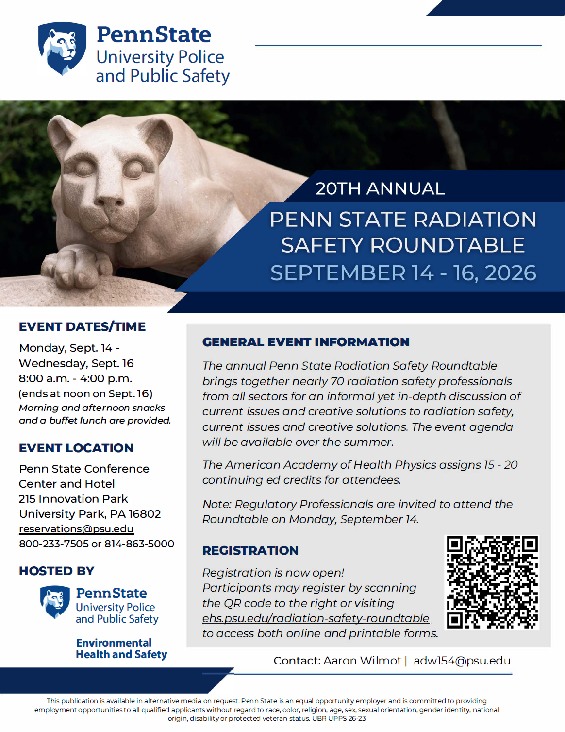 Radiation Safety Roundtable Flyer