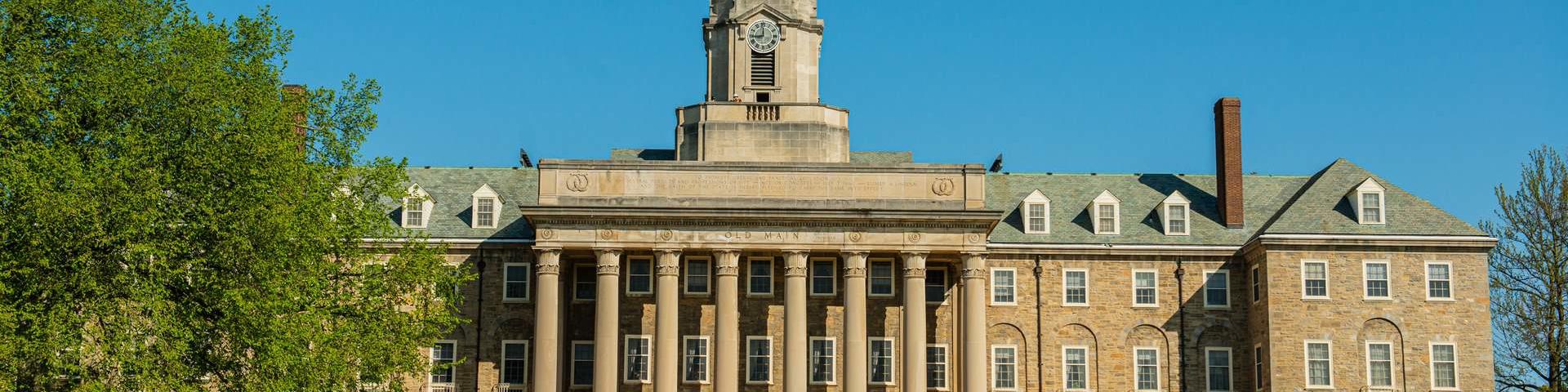 Penn State University Park Old Main in the Spring of 2020